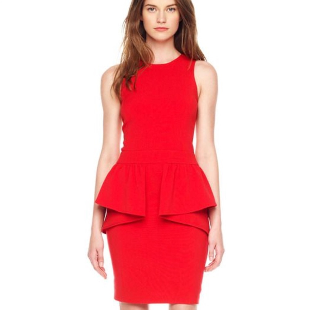 Michael Kors Red Peplum Mini Dress